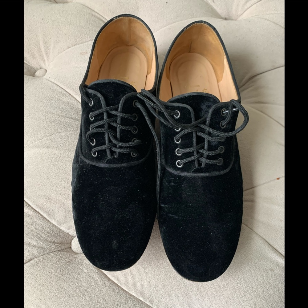 Authentic Christian Louboutin Velvet Oxfords